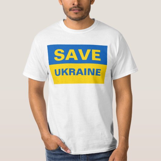 ukrainische Flagge gerettet T-Shirt (Vorderseite)