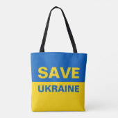 ukrainische Flagge gerettet Tasche (Rückseite)