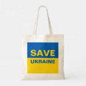 ukrainische Flagge gerettet Tragetasche (Rückseite)