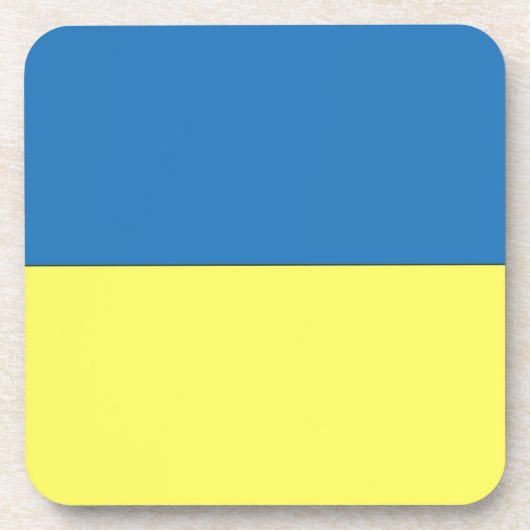 ukrainische Flagge Getränkeuntersetzer (Vorderseite)