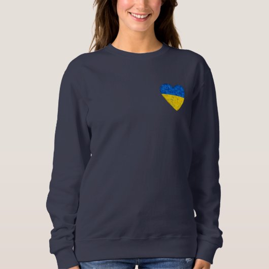 Ukrainische Flagge. Herz. Liebe in die Ukraine. Un Sweatshirt (Vorderseite)