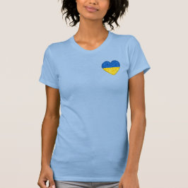 Ukrainische Flagge. Herz. Liebe in die Ukraine. Un T-Shirt