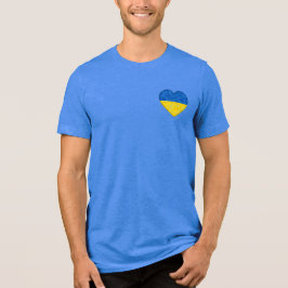 Ukrainische Flagge. Herz. Liebe in die Ukraine. Un Tri-Blend Shirt