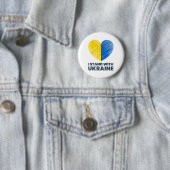 Ukrainische Flagge - Ich stehe mit der Ukraine Fla Button (Beispiel)