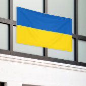 Ukrainische Flagge. Im Freien  Banner (Äußeres Gebäude)