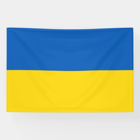 Ukrainische Flagge. Im Freien  Banner (Horizontal)