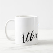 Ukrainische Flagge im Herzen, У к р а н ї, Ukraine Kaffeetasse (Links)