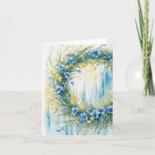 Ukrainische Flagge Inspiriert Blaue und Gelbe Kran Karte