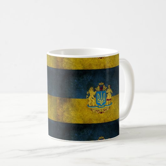 ukrainische Flagge Kaffeetasse (VorderseiteRechts)