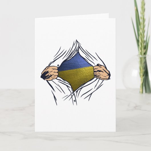ukrainische Flagge Karte (Vorderseite)