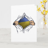 ukrainische Flagge Karte (Gelbe Blume)