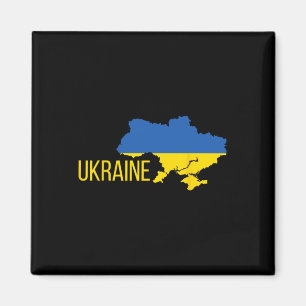 Ukrainische Flagge Karte Liebe Unterstütze Ukraine Magnet