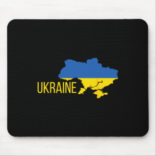 Ukrainische Flagge Karte Liebe Unterstütze Ukraine Mousepad