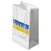 ukrainische Flagge, Landesstolz, ukrainische Flagg Kleine Geschenktüte (Vorderseite Schrägansicht)