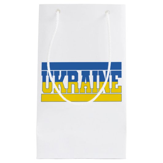 ukrainische Flagge, Landesstolz, ukrainische Flagg Kleine Geschenktüte (Vorderseite)