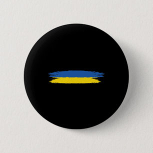 Ukrainische Flagge mit den Farben Blau und Gelb Ke Button