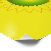 Ukrainische Flagge mit Sonnenblumen Poster (Ecke)