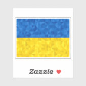 Ukrainische Flagge mit Textur Aufkleber (Blatt)