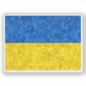Ukrainische Flagge mit Textur Aufkleber (Vorderseite)