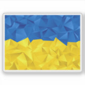 Ukrainische Flagge mit Textur Aufkleber (Vorderseite)
