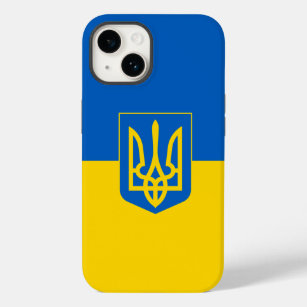 Ukrainische Flagge mit Wappen Case-Mate iPhone 14 Hülle