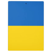 Ukrainische Flagge mit Wappen Klemmbrett (Rückseite)
