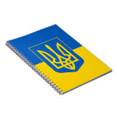 Ukrainische Flagge mit Wappen Notizblock (Rechte Seite)