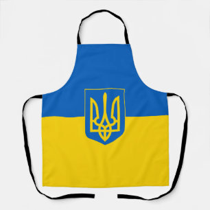 Ukrainische Flagge mit Wappen Schürze
