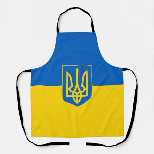 Ukrainische Flagge mit Wappen Schürze (Vorderseite)