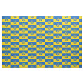 Ukrainische Flagge mit Wappen Stoff (Fat Quarter (45,7 x 55,9 cm))