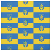 Ukrainische Flagge mit Wappen Stoff (Muster)