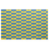 Ukrainische Flagge mit Wappen Stoff (Fat Quarter (45,7 x 55,9 cm))