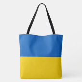 Ukrainische Flagge mit Wappen Tasche (Rückseite)