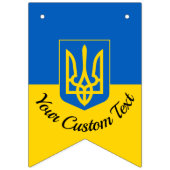 Ukrainische Flagge mit Wappen und benutzerdefinier (Erste Fahne)