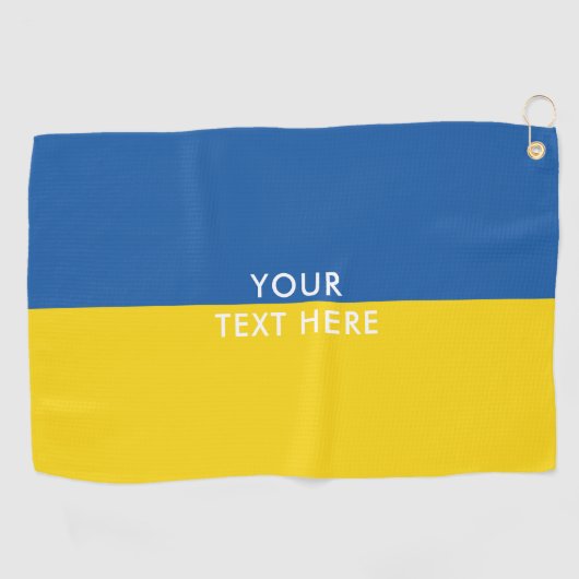 Ukrainische Flagge personalisiertes Golfhandtuch (Horizontal)