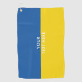 Ukrainische Flagge personalisiertes Golfhandtuch (Vorderseite)