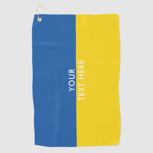 Ukrainische Flagge personalisiertes Golfhandtuch (Vorderseite)
