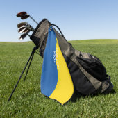 Ukrainische Flagge personalisiertes Golfhandtuch (Gras)