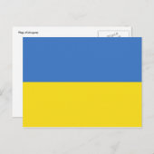 ukrainische Flagge Postkarte (Vorne/Hinten)
