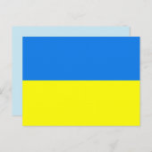 ukrainische Flagge Postkarte (Vorne/Hinten)
