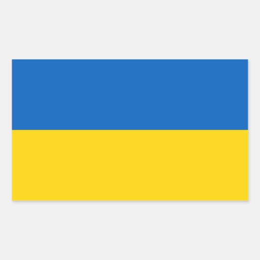 ukrainische Flagge Rechteckiger Aufkleber (Vorderseite)