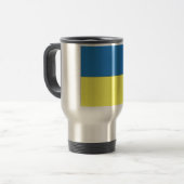 ukrainische Flagge Reisebecher (Vorderseite Links)