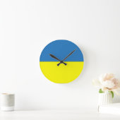 ukrainische Flagge Runde Wanduhr (Zuhause)