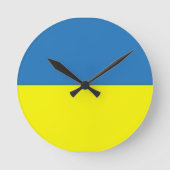 ukrainische Flagge Runde Wanduhr (Vorderseite)