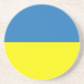 ukrainische Flagge Sandstein Untersetzer (Vorne)