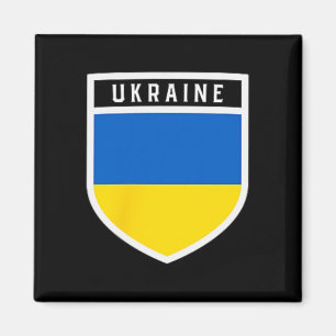 Ukrainische Flagge Schild Clic Tasche Dge Stil  Magnet