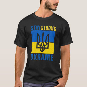 ukrainische Flagge steht stark ukrainisches Symbol T-Shirt