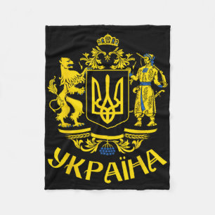 Ukrainische Flagge Symbol Tryzub Liebe Unterstütze Fleecedecke