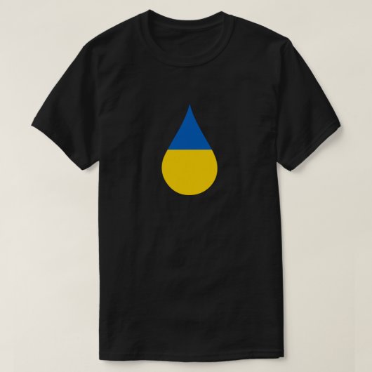 Ukrainische Flagge Teardrop Solidarnosc T - Shirt (Design vorne)