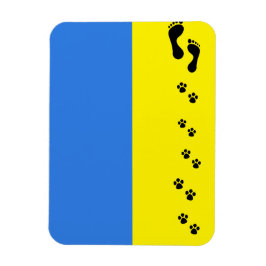 Ukrainische Flagge, Tierschutz Magnet